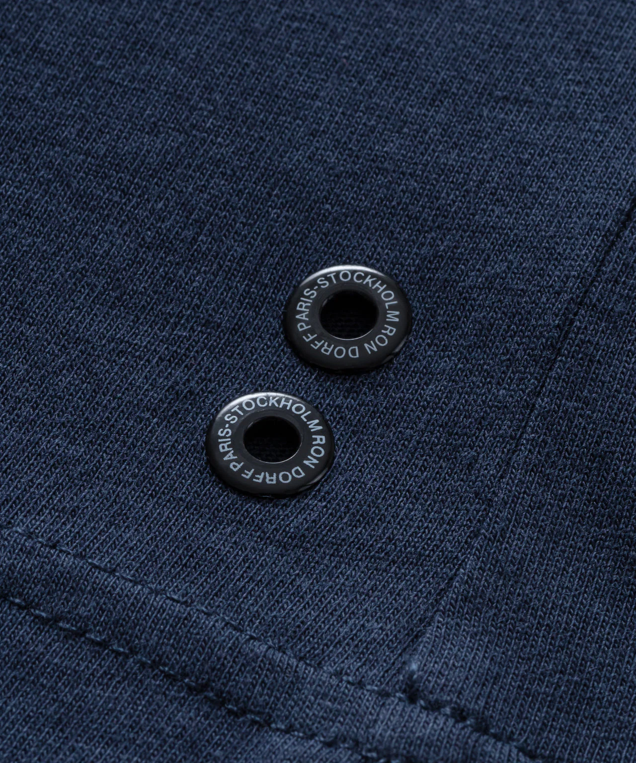 V Neck T-Shirt Eyelet Edition: Navy - Image 5