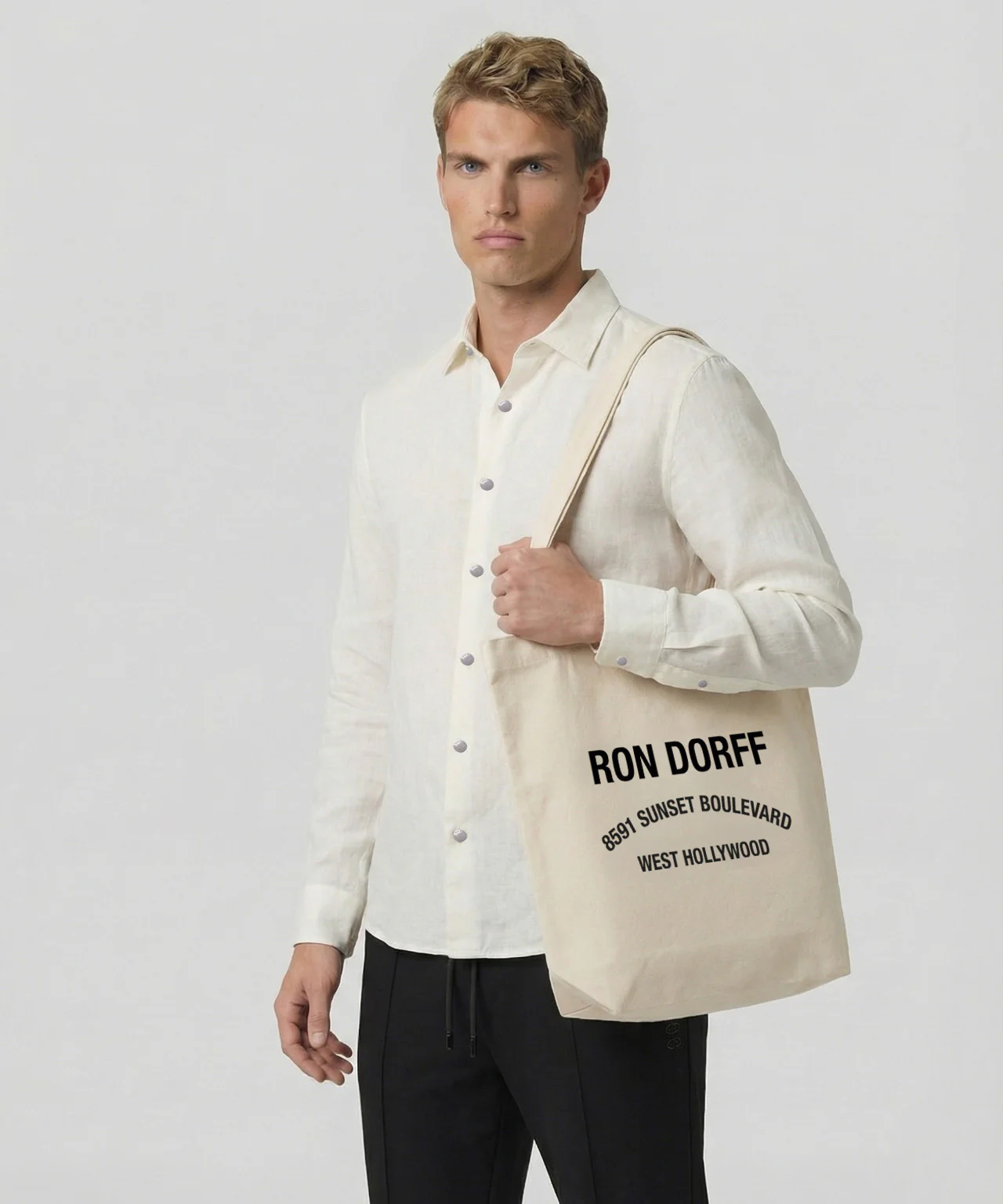 Tote Bag "SUNSET": Retro White - Image 2