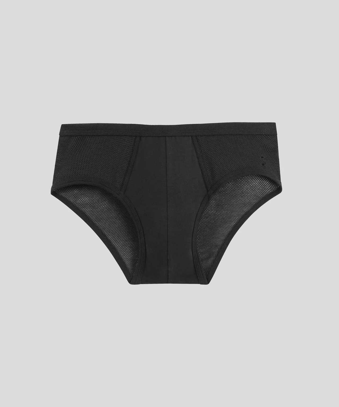 Mesh Y-Front Briefs: Black - Image 3