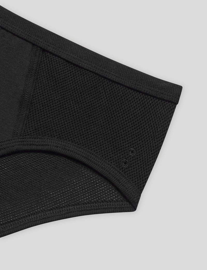 Mesh Y-Front Briefs: Black - Image 5