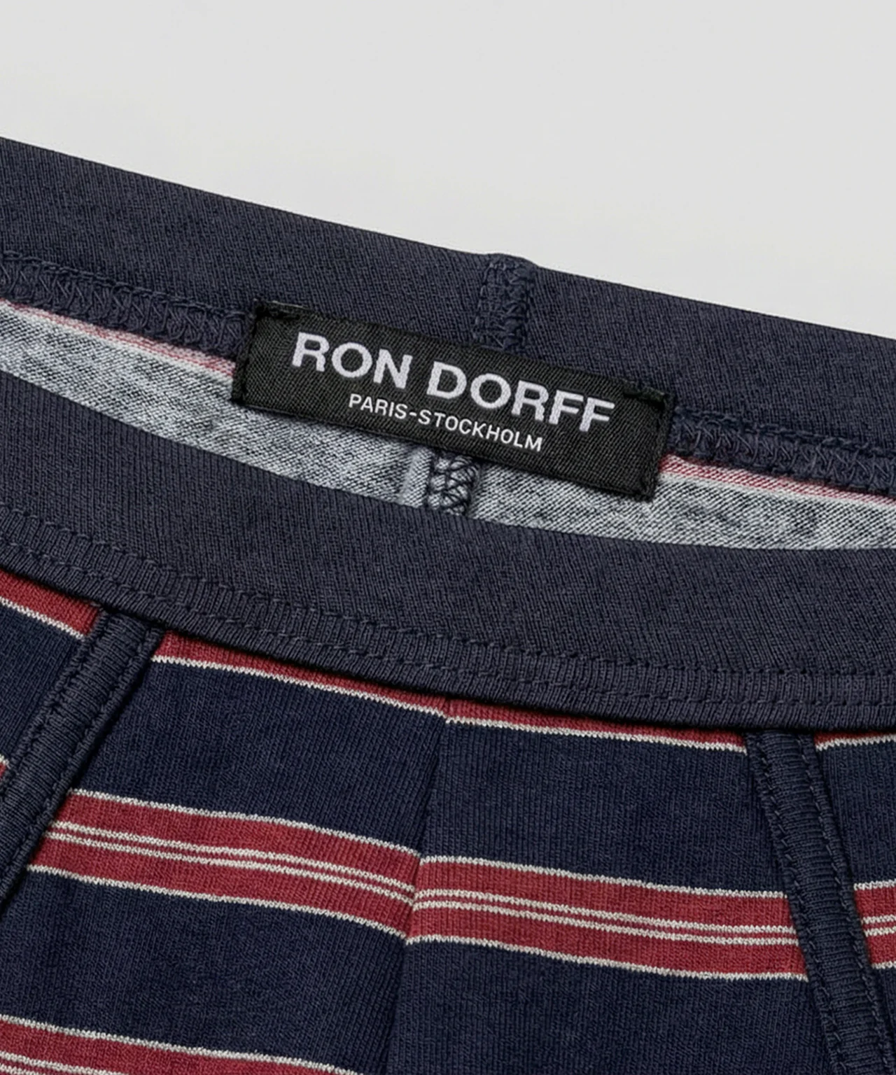 RON DORFF Y-Front Briefs w. Stripes: Navy - Image 4