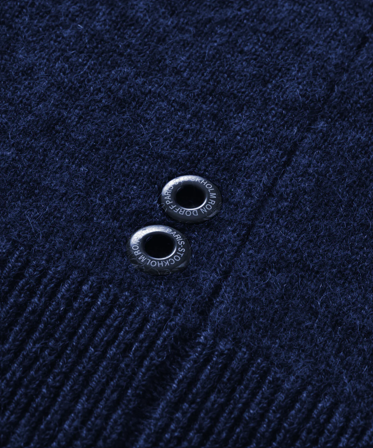 Cashmere Zipped Hoodie: Navy - Image 5